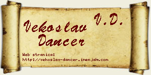 Vekoslav Dancer vizit kartica